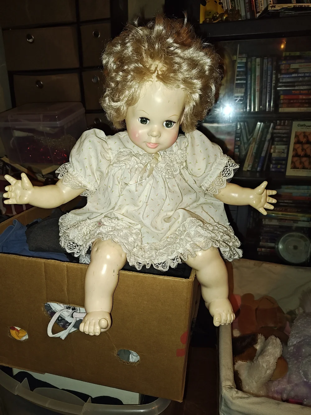 1977 Suzanne Gibson Baby Doll with Lace Dress